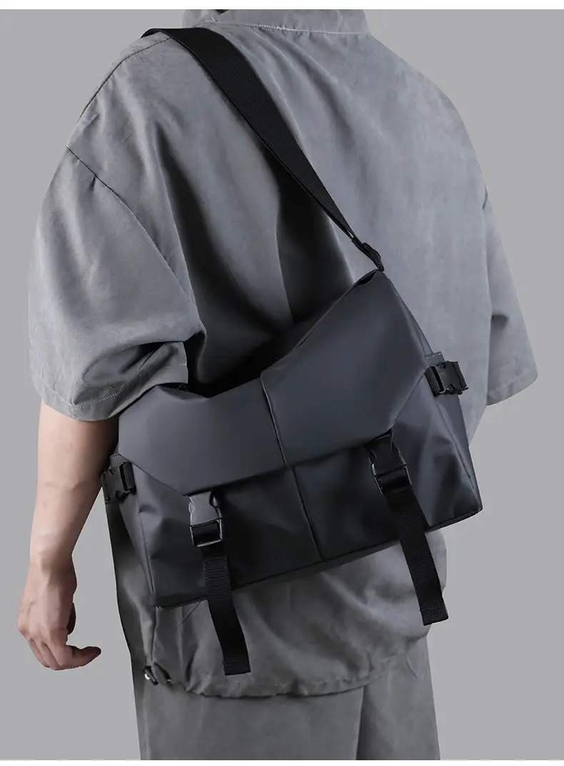 Men's Black Crossbody Bag Large Capacity Business Casual — feature 17