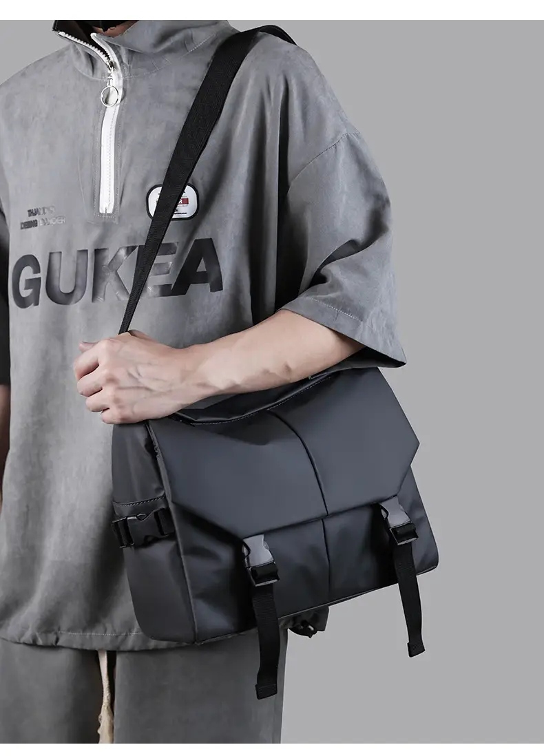Men's Black Crossbody Bag Large Capacity Business Casual — feature 18