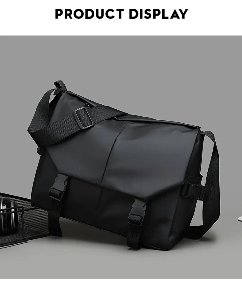 Men's Black Crossbody Bag Large Capacity Business Casual — feature 19