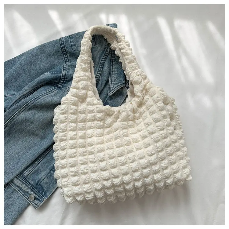 Black Pleated Shoulder Bag for Women — feature 13