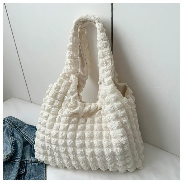 Black Pleated Shoulder Bag for Women — feature 16