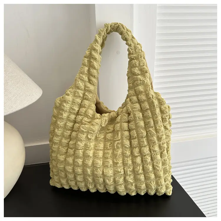 Black Pleated Shoulder Bag for Women — feature 17