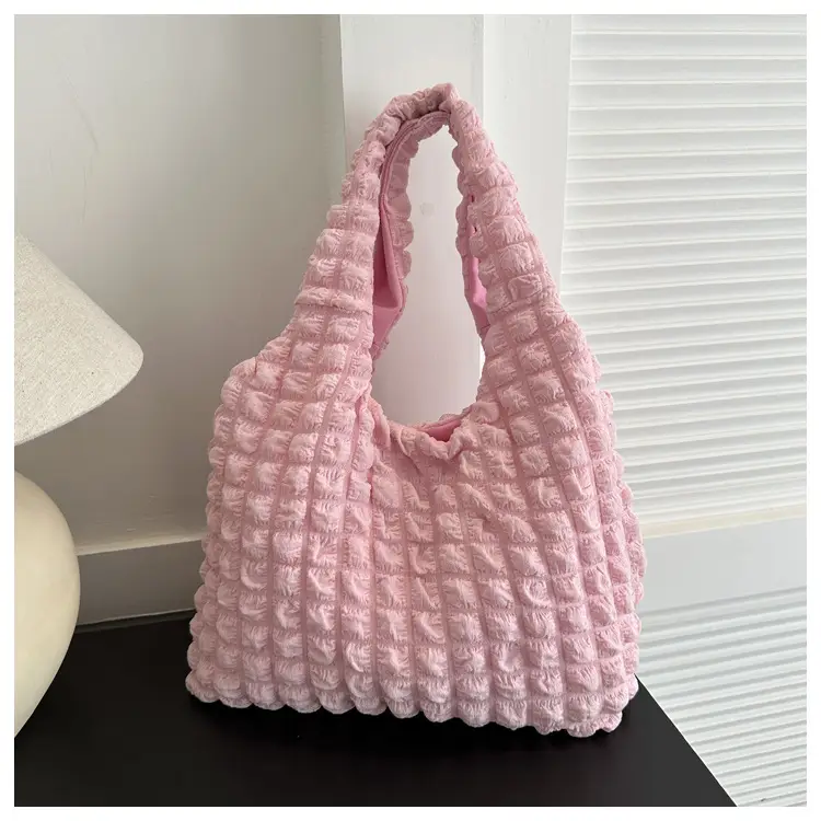 Black Pleated Shoulder Bag for Women — feature 18