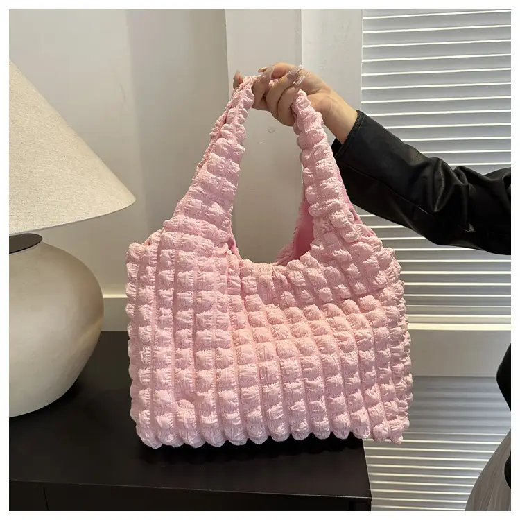 Black Pleated Shoulder Bag for Women — feature 39