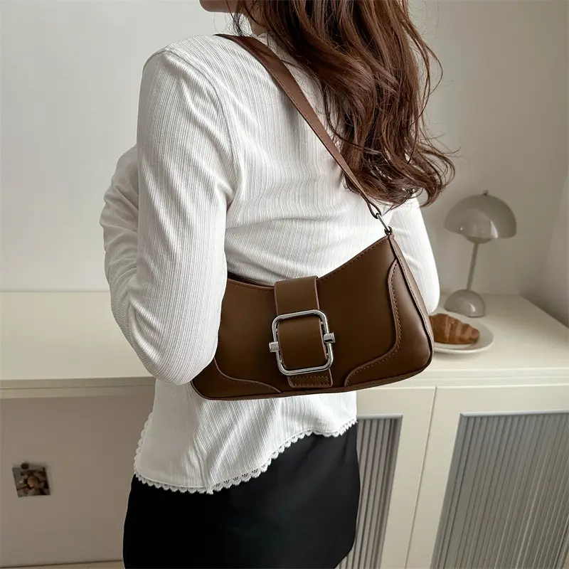 Silver French Style Shoulder Bag for Women - Image 7