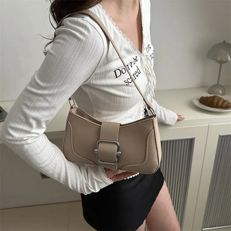 Silver French Style Shoulder Bag for Women - Image 8