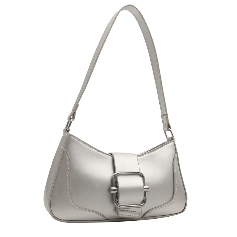 Silver French Style Shoulder Bag for Women - Image 10