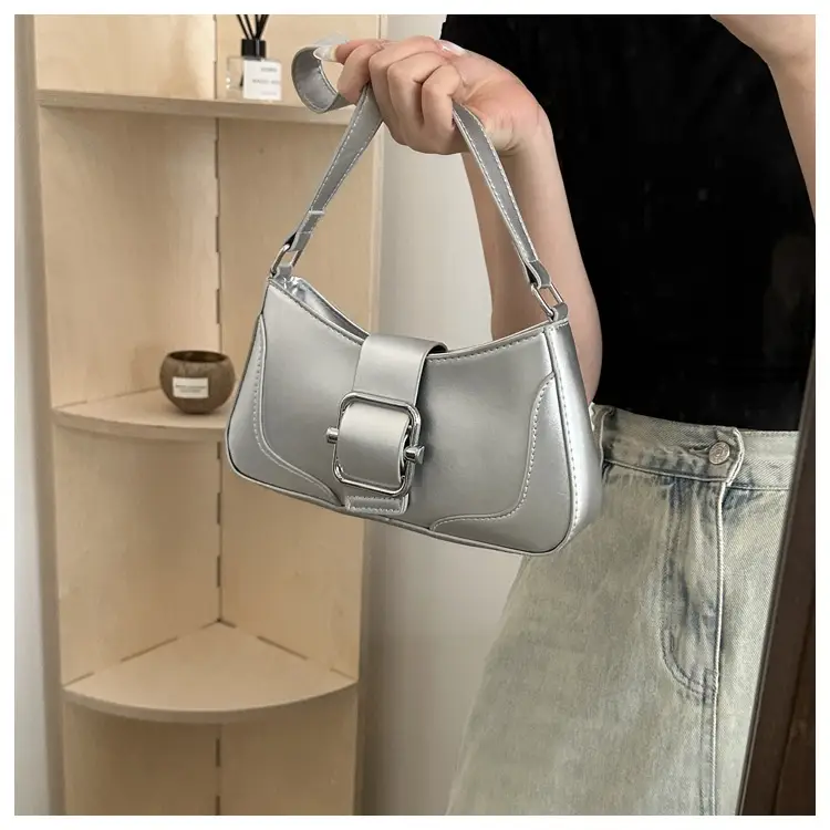 Silver French Style Shoulder Bag for Women — feature 27