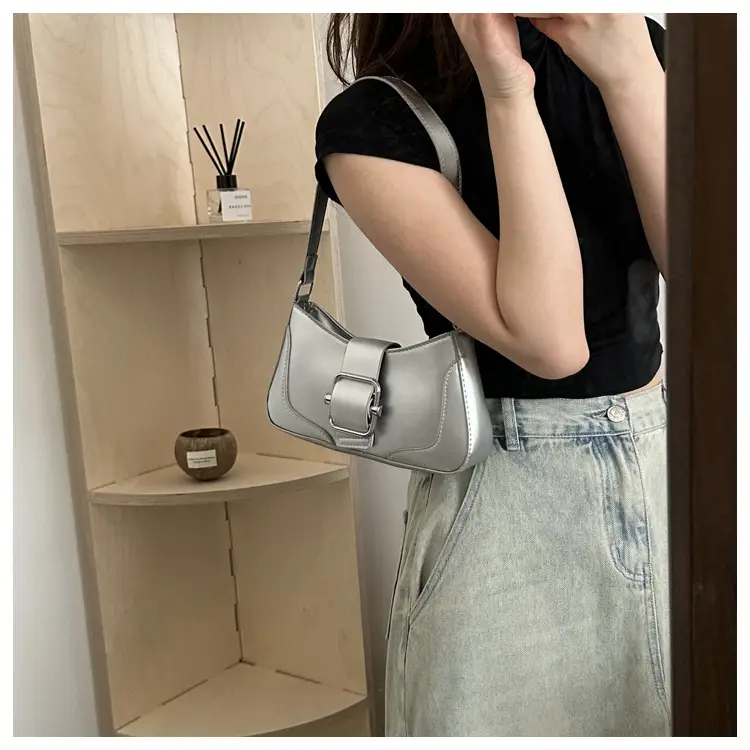 Silver French Style Shoulder Bag for Women — feature 28
