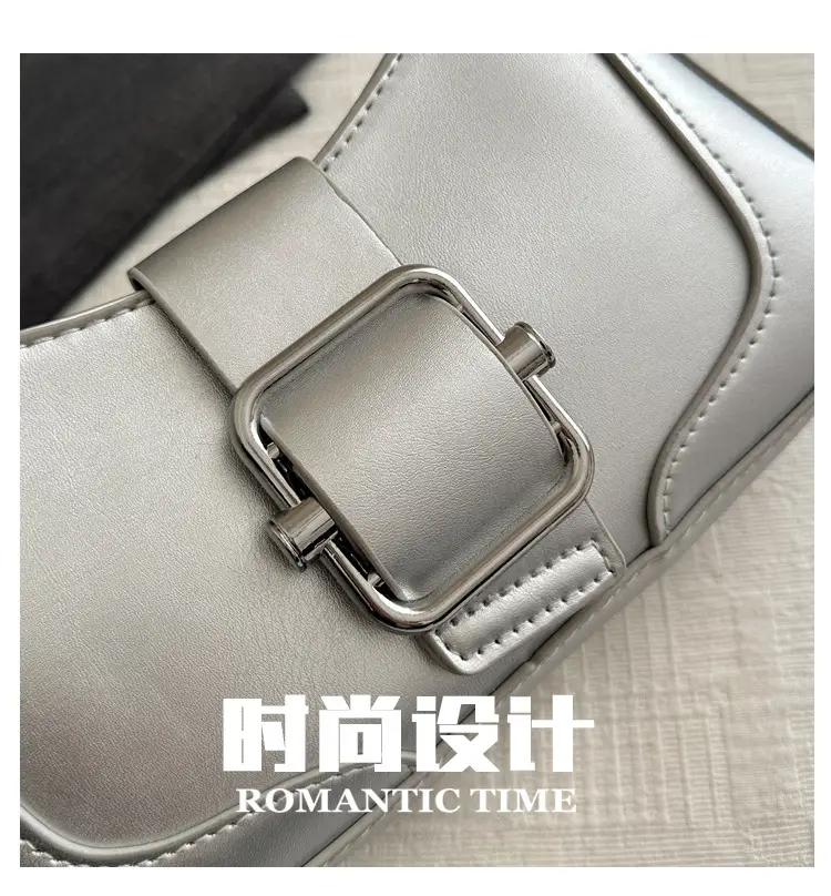 Silver French Style Shoulder Bag for Women — feature 5
