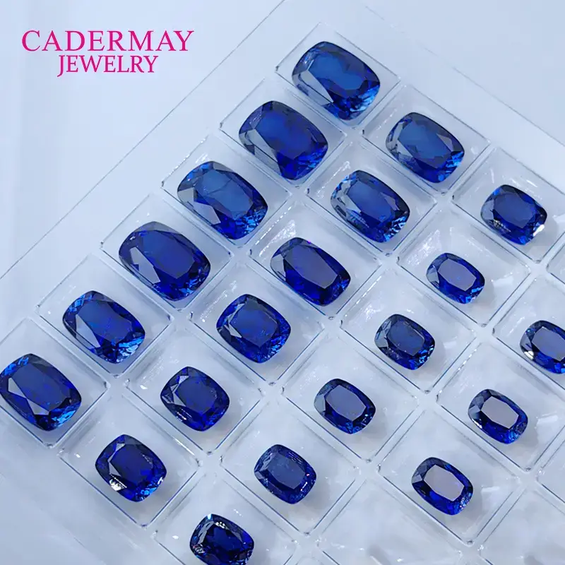 Royal Blue Artificial Sapphire Fake Nails for Women - Image 3