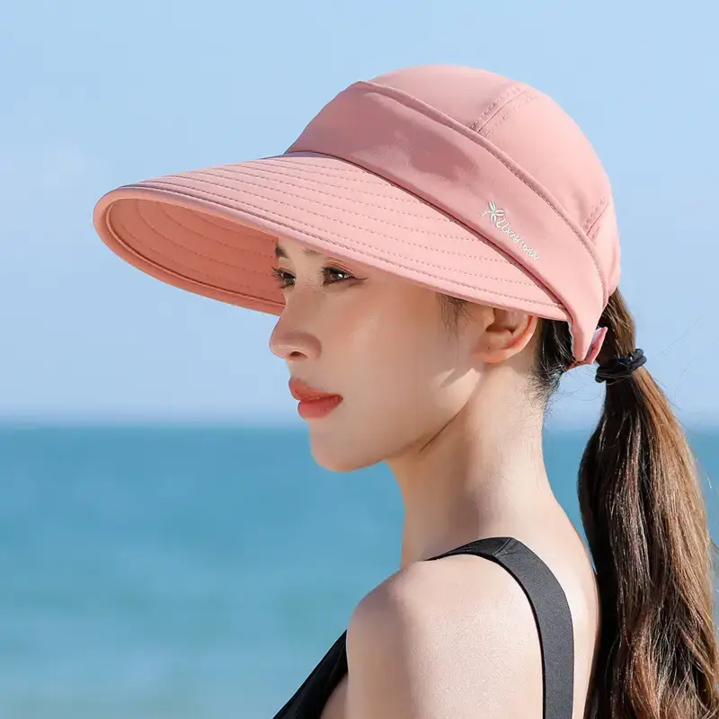 Women Sun Visor Hat with Big Brim Anti UV Duck Tine - Image 7
