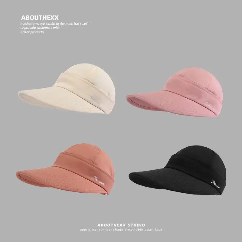 Women Sun Visor Hat with Big Brim Anti UV Duck Tine — feature 2