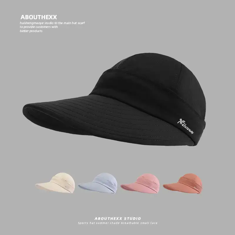 Women Sun Visor Hat with Big Brim Anti UV Duck Tine — feature 3