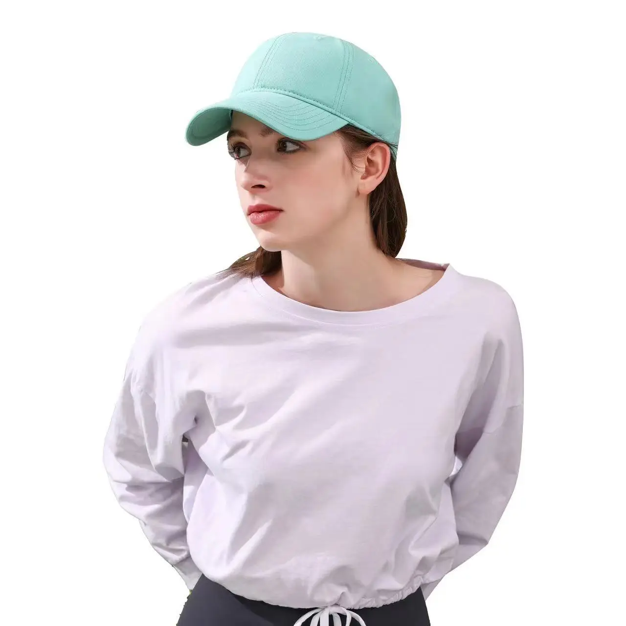 Women White Cotton UV50+ Baseball Cap - Image 14