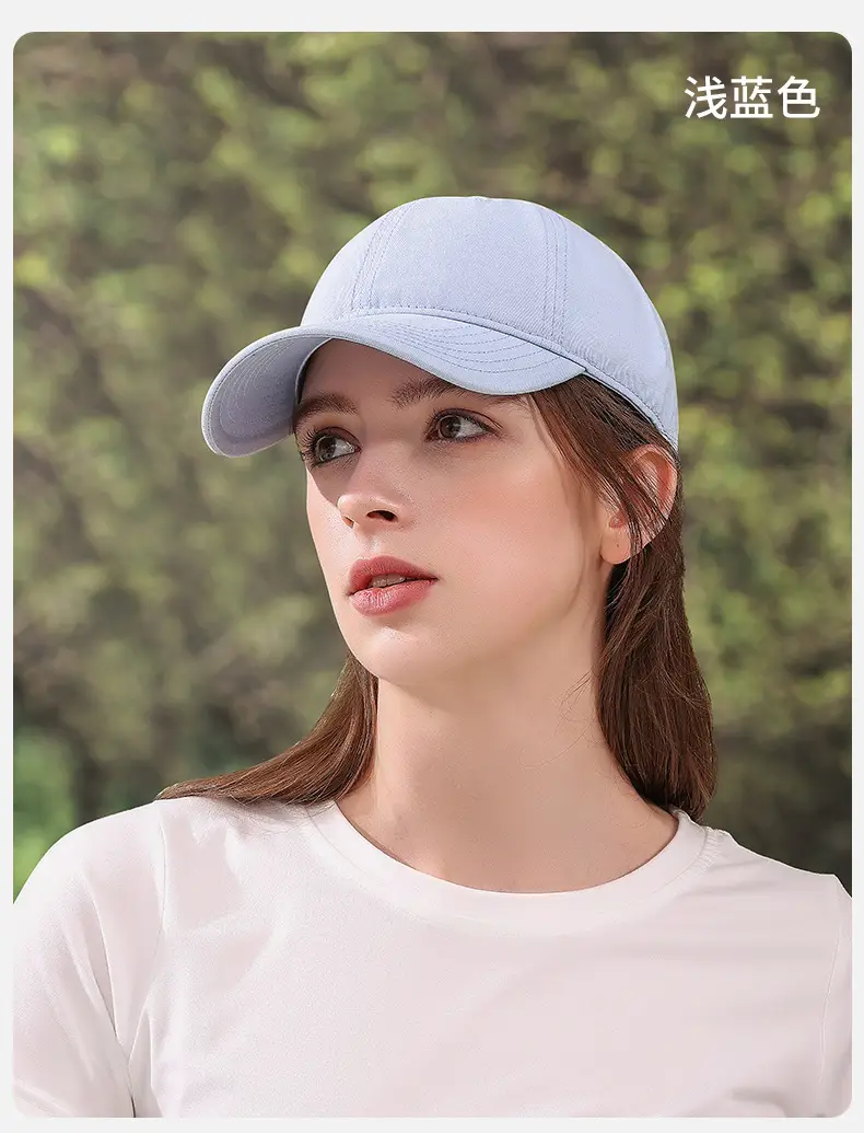 Women White Cotton UV50+ Baseball Cap — feature 14