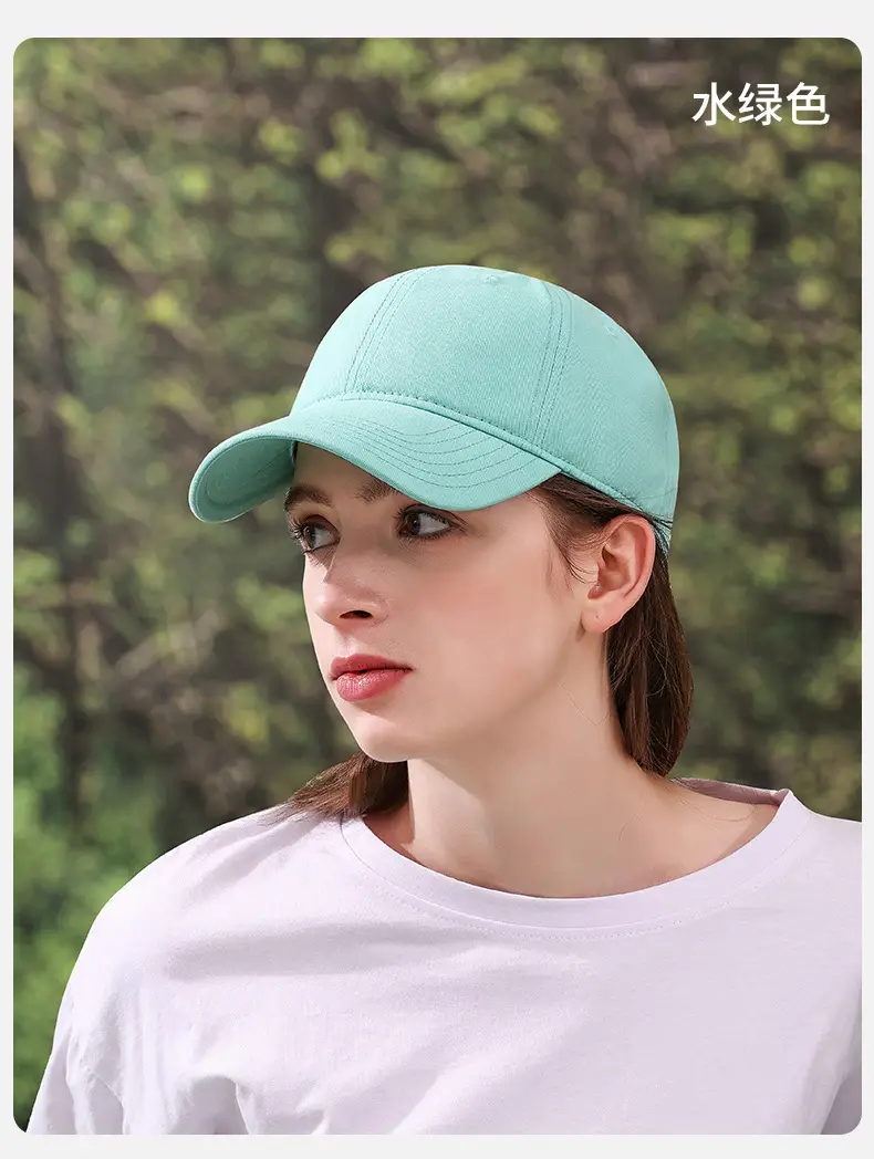 Women White Cotton UV50+ Baseball Cap — feature 15