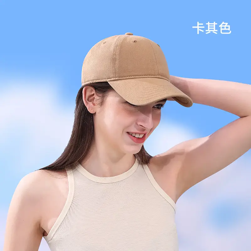 Women White Cotton UV50+ Baseball Cap - Image 4