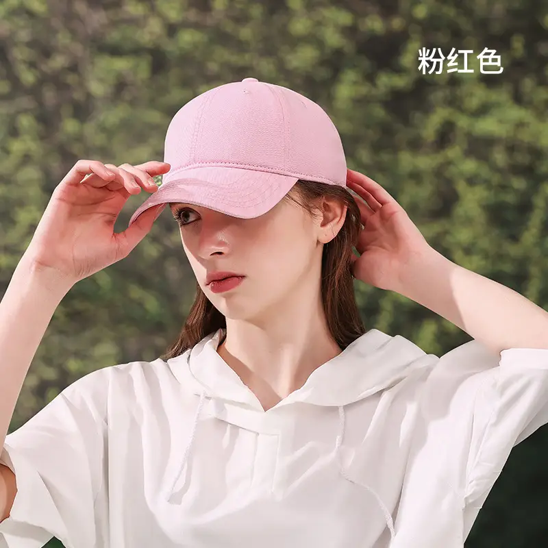 Women White Cotton UV50+ Baseball Cap - Image 5