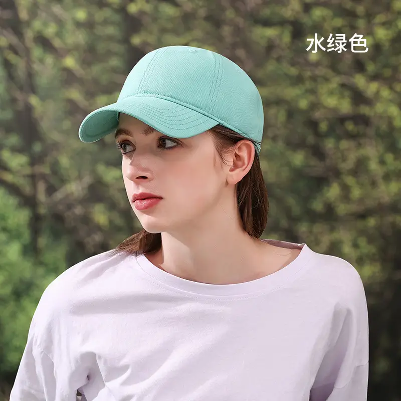 Women White Cotton UV50+ Baseball Cap - Image 6