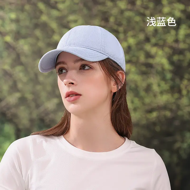 Women White Cotton UV50+ Baseball Cap - Image 7