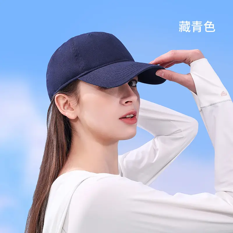 Women White Cotton UV50+ Baseball Cap - Image 9
