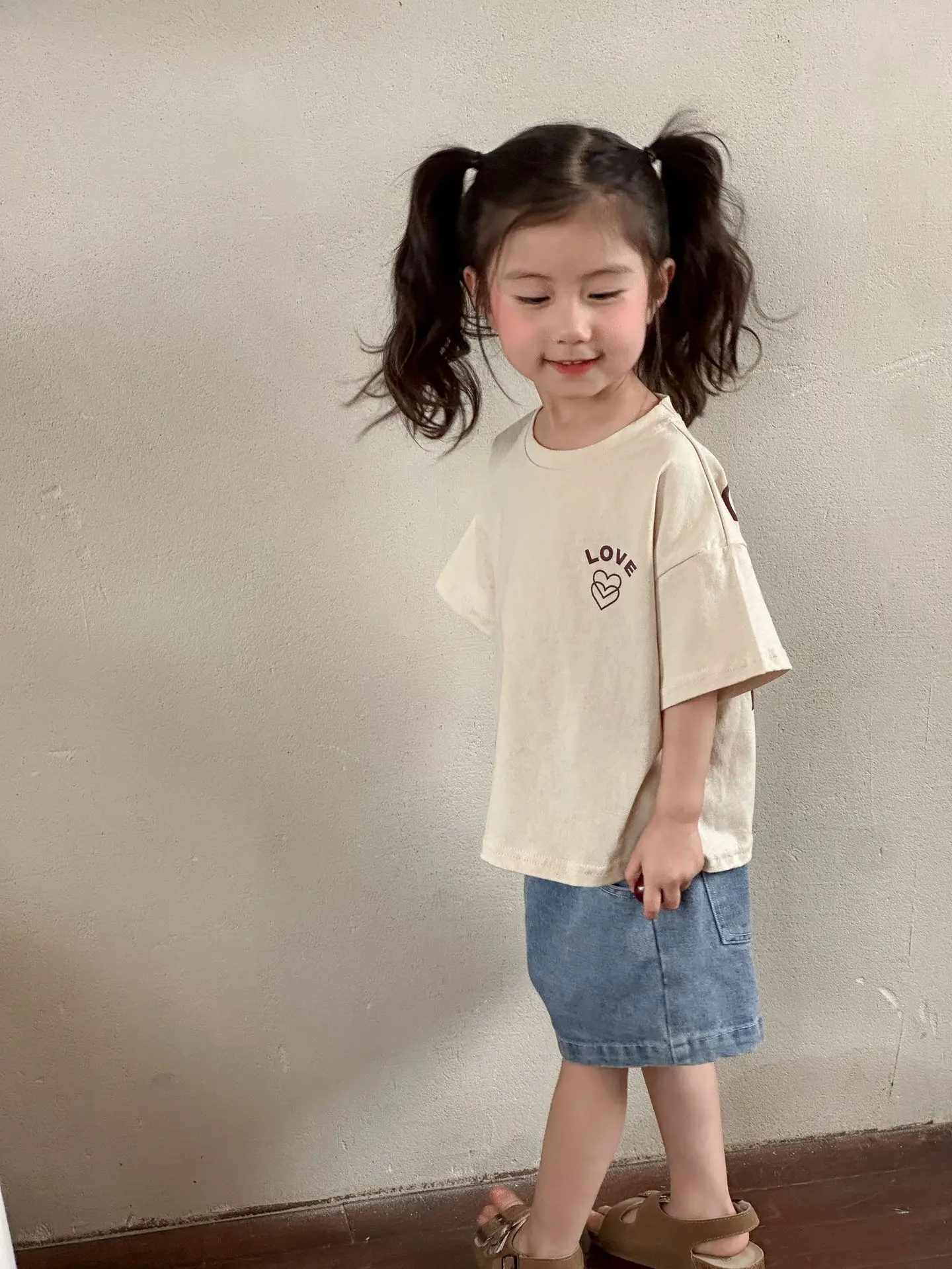 Girls Pure Cotton Summer T-Shirt Loose Fit 2026