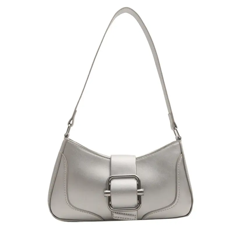 Silver French Style Shoulder Crossbody Bag for Women - Image 10