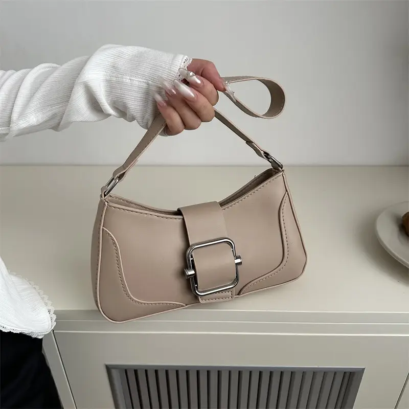 Silver French Style Shoulder Crossbody Bag for Women - Image 4