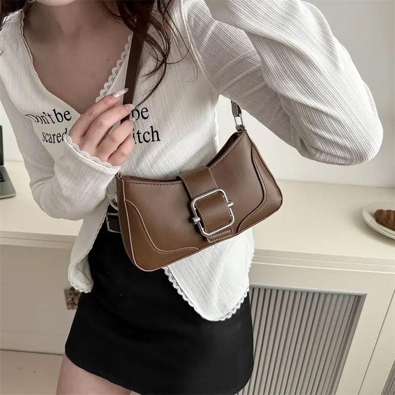 Silver French Style Shoulder Crossbody Bag for Women - Image 5