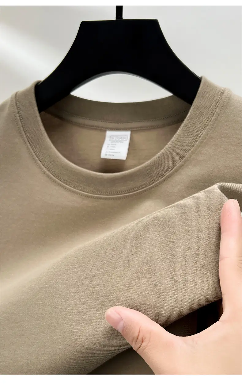 Men's Red Solid Color Thin T-Shirt Round Neck Short Sleeve — feature 11
