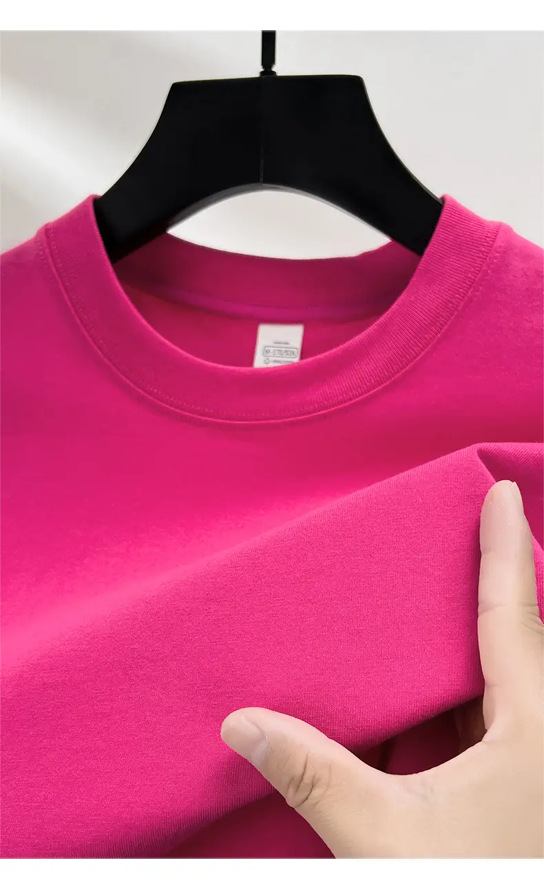 Men's Red Solid Color Thin T-Shirt Round Neck Short Sleeve — feature 18
