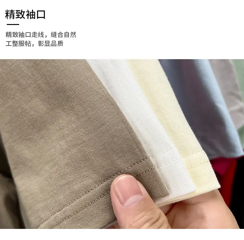 Men's Red Solid Color Thin T-Shirt Round Neck Short Sleeve — feature 6
