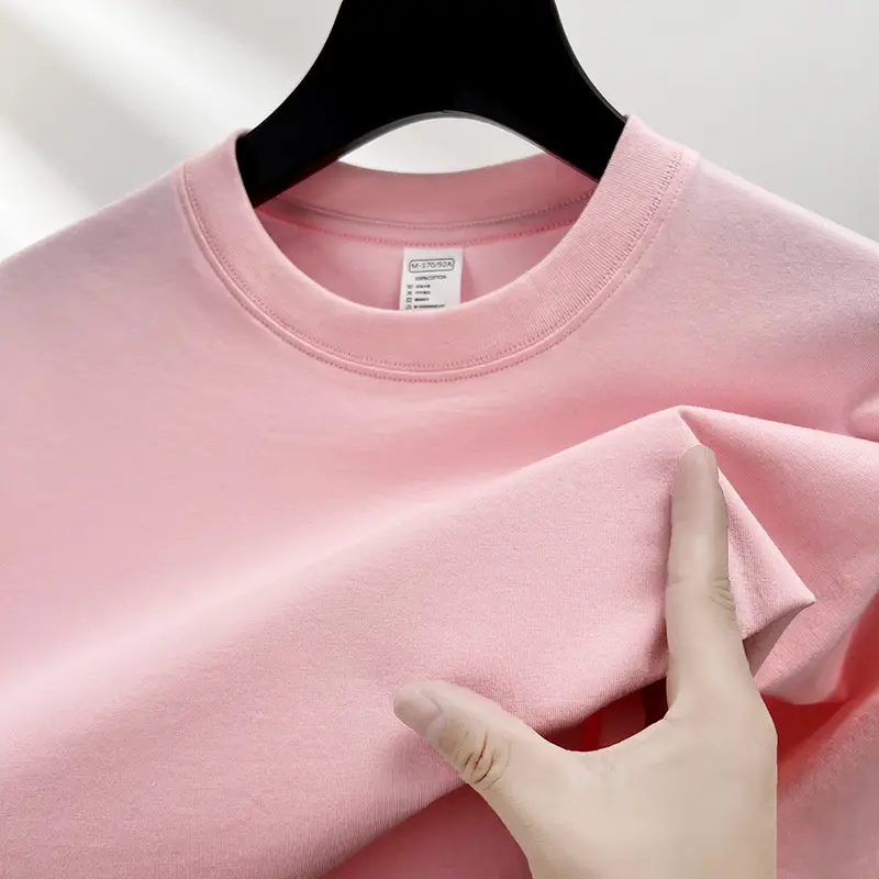 Men's Red Solid Color Thin T-Shirt Round Neck Short Sleeve - Image 3