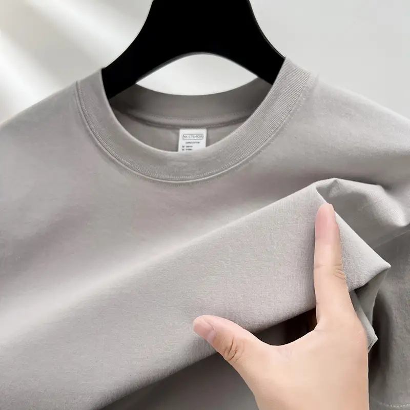 Men's Red Solid Color Thin T-Shirt Round Neck Short Sleeve - Image 4