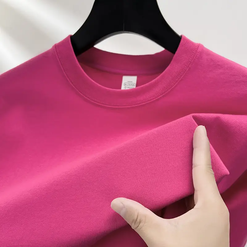 Men's Red Solid Color Thin T-Shirt Round Neck Short Sleeve - Image 7