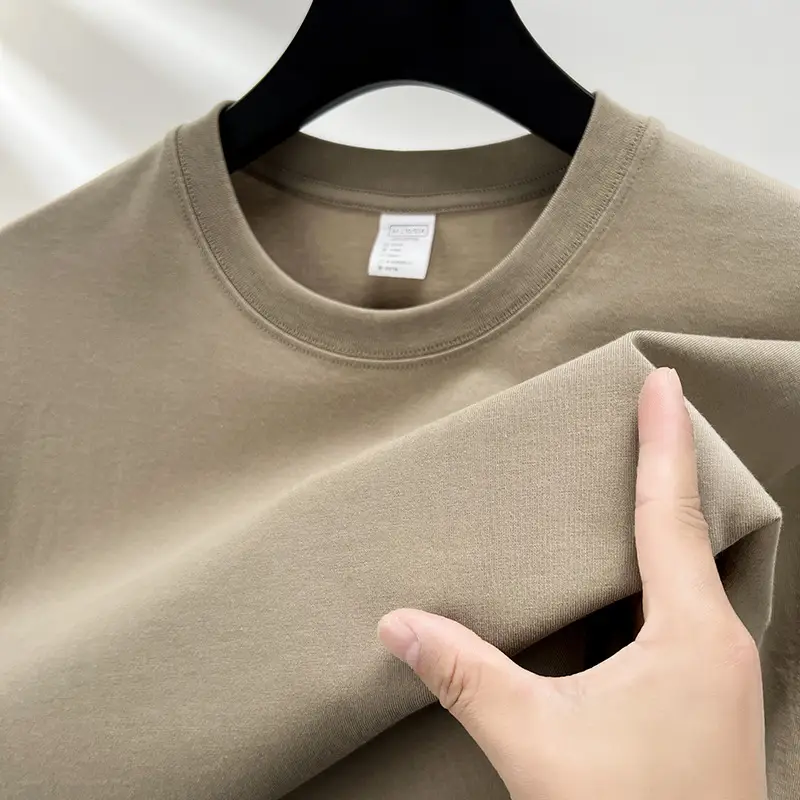 Men's Red Solid Color Thin T-Shirt Round Neck Short Sleeve - Image 8