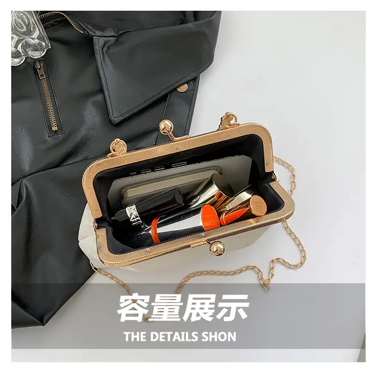 Black Velvet Gentle Lock Shoulder Bag for Women — feature 6