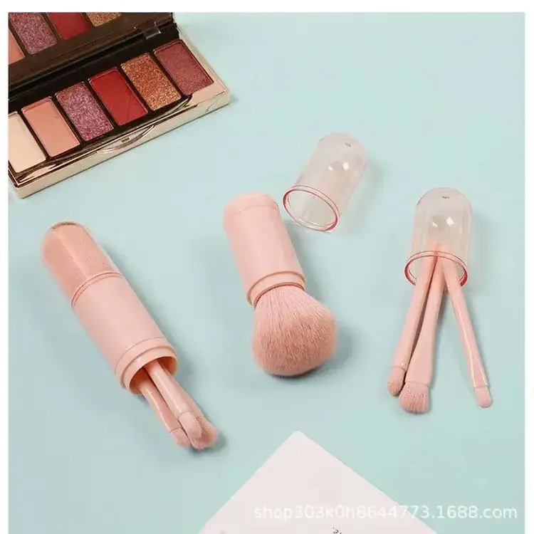 Pink Silicone Makeup Brush Set of 4 — feature 3
