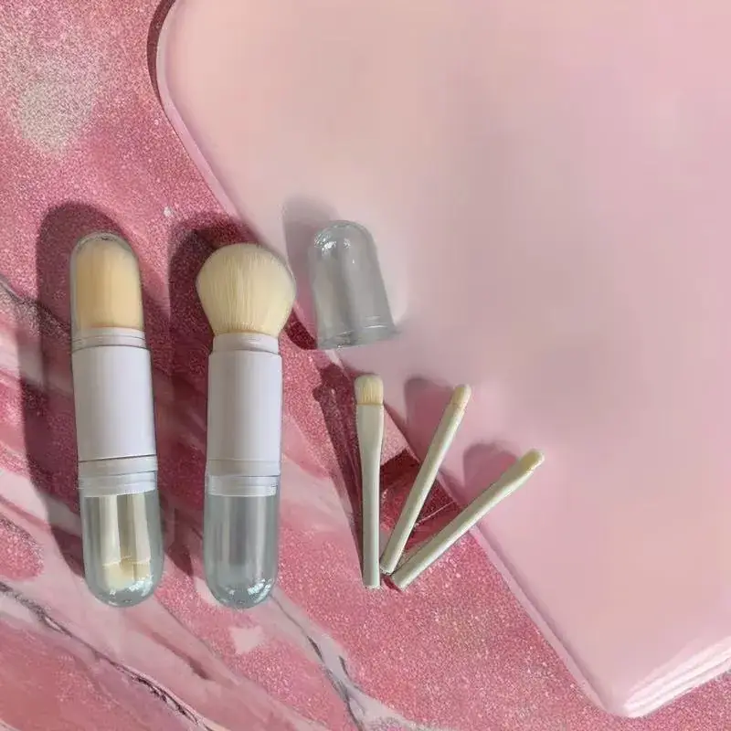 Pink Silicone Makeup Brush Set of 4 - Image 3