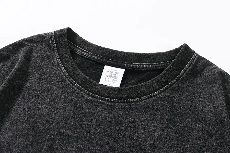 Heavy Cotton Washed Wolf Leopard Print T-Shirt for Men — feature 4