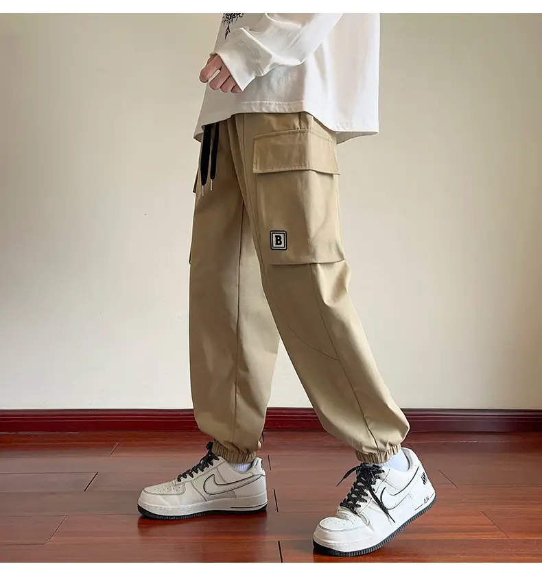 Men's Beige Cargo Pants 2025 Loose Fit Casual Joggers — feature 10