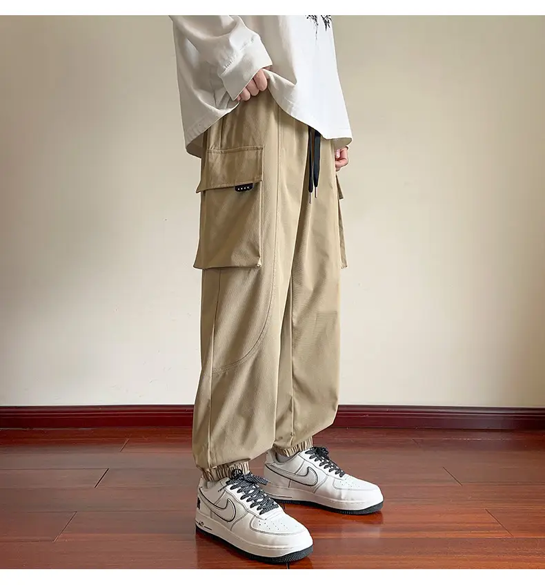 Men's Beige Cargo Pants 2025 Loose Fit Casual Joggers — feature 11