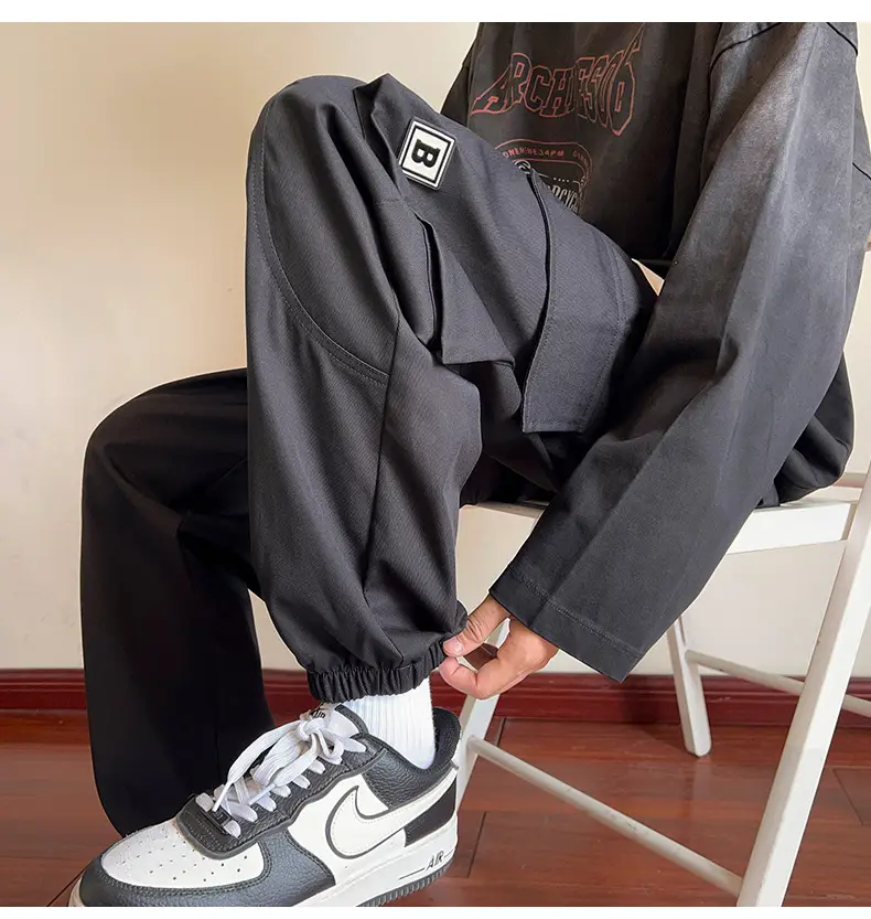 Men's Beige Cargo Pants 2025 Loose Fit Casual Joggers — feature 22