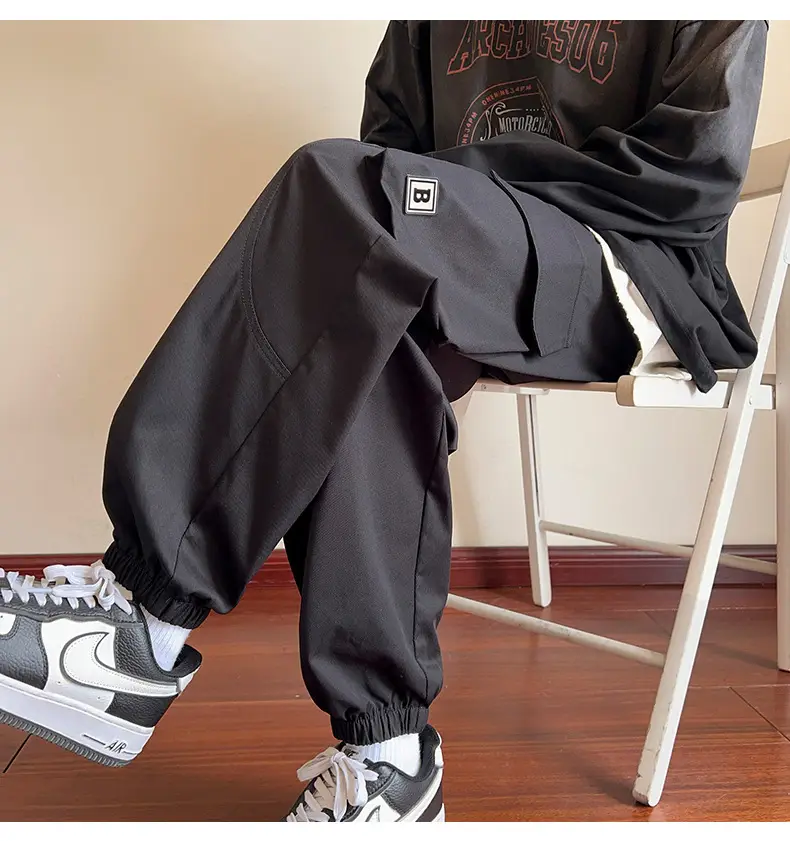 Men's Beige Cargo Pants 2025 Loose Fit Casual Joggers — feature 23