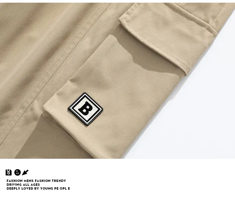 Men's Beige Cargo Pants 2025 Loose Fit Casual Joggers — feature 33