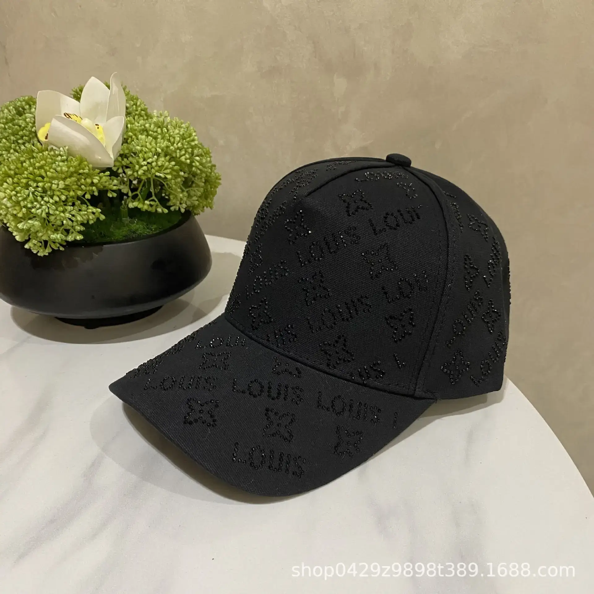 Louis Louis 2025 Rhinestone Letter Cap Women - Image 7