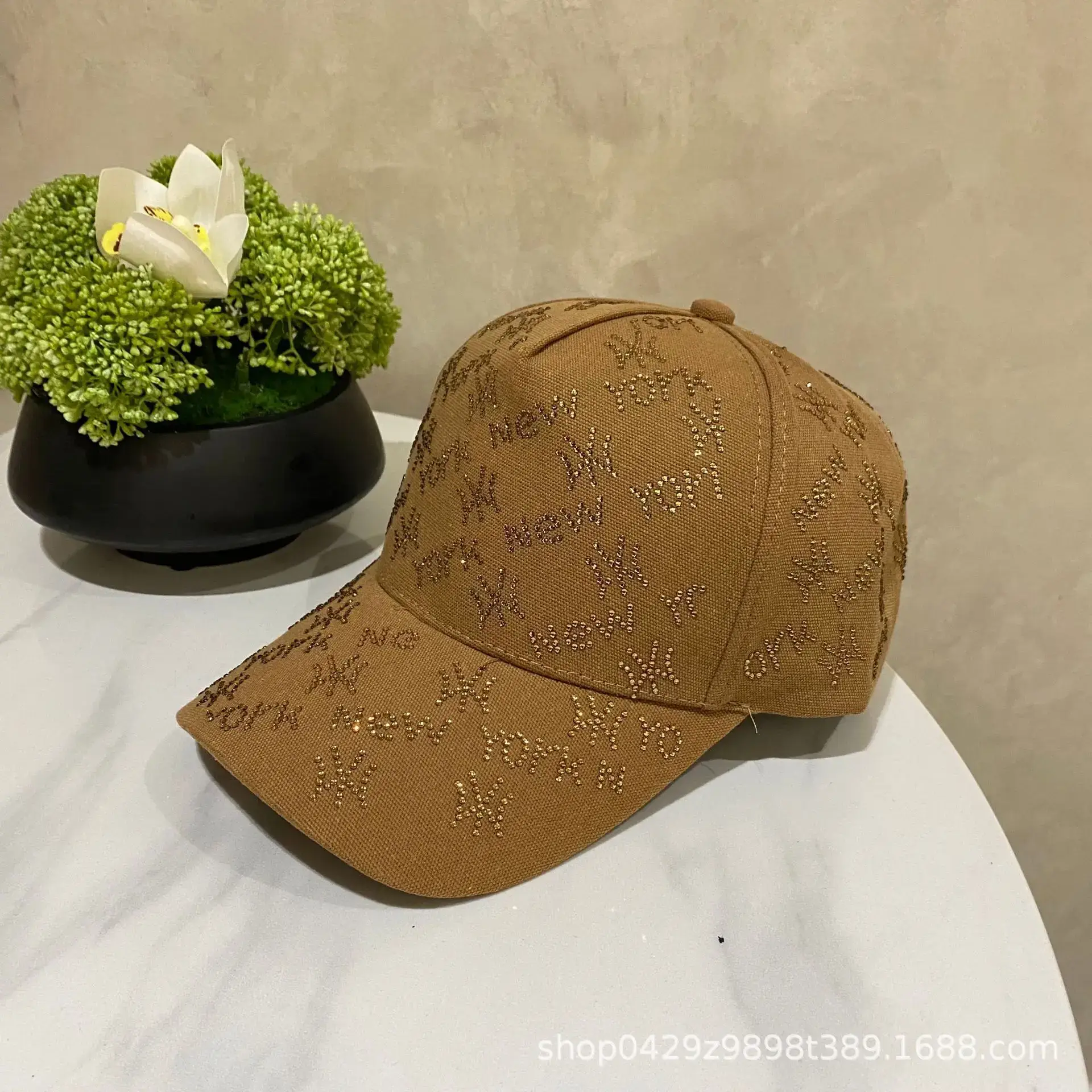 Louis Louis 2025 Rhinestone Letter Cap Women - Image 3