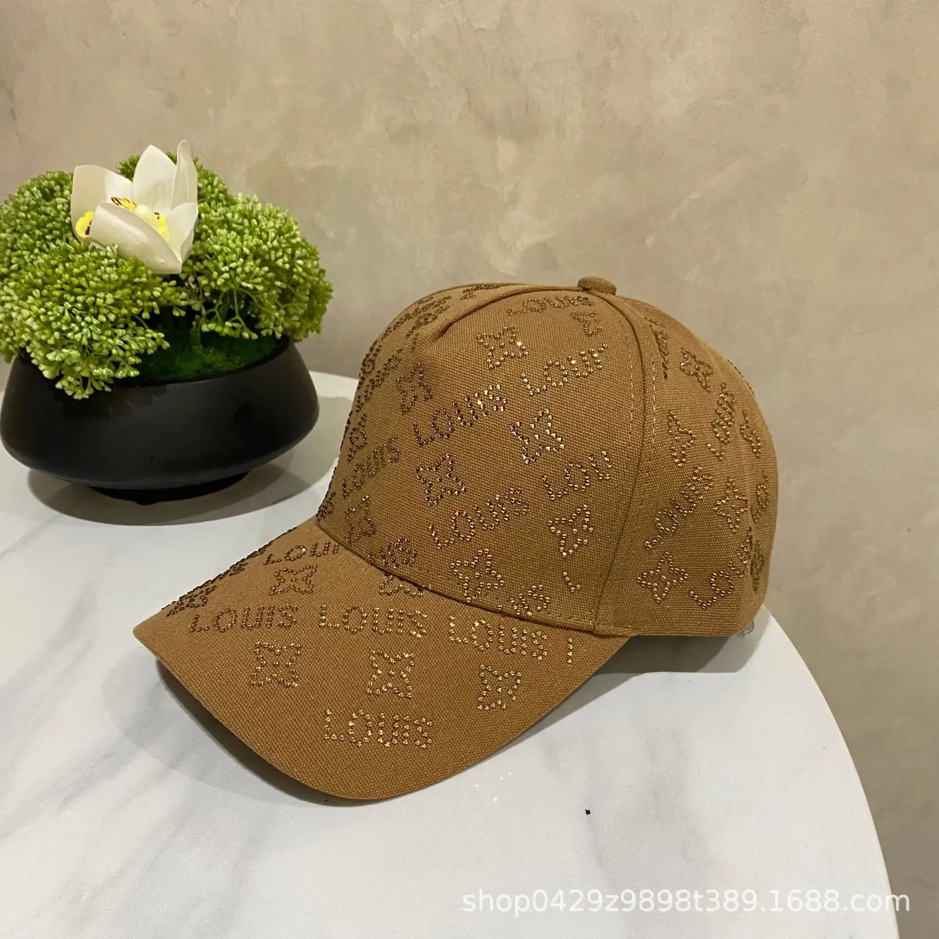 Louis Louis 2025 Rhinestone Letter Cap Women - Image 8