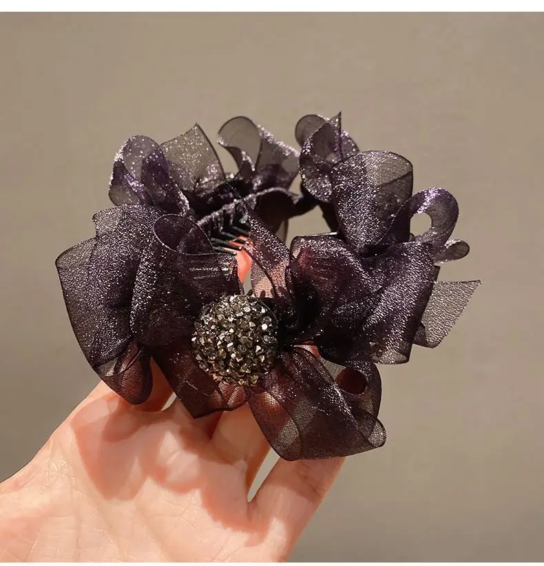 High Ponytail Hairpin with Sweet Balls Bow — feature 8